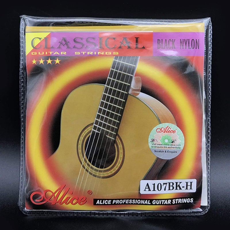 Alice 3 Sets A107BK-H Black Nylon Gold Plated Coated Copper Alloy Winding Classical Guitar Strings Hard Tension (.0285 .0325 .041 .030 .036 .044) - Image 4
