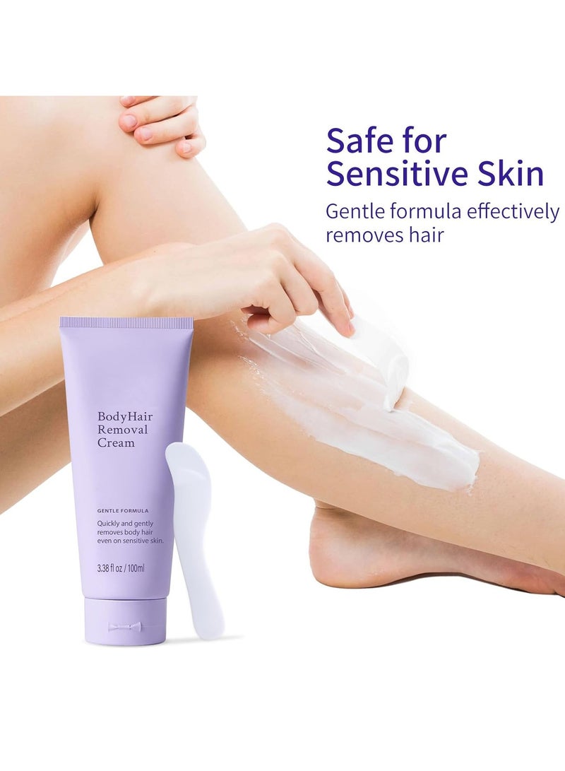ATRJSZ Body Hair Removal Cream-Pain free Hairs Removal Cream for Sensitive Skin with a Neutral Formula for Hair Removal and Skincare 2-in-1,Durable and Smooth for Men and Women - Image 5