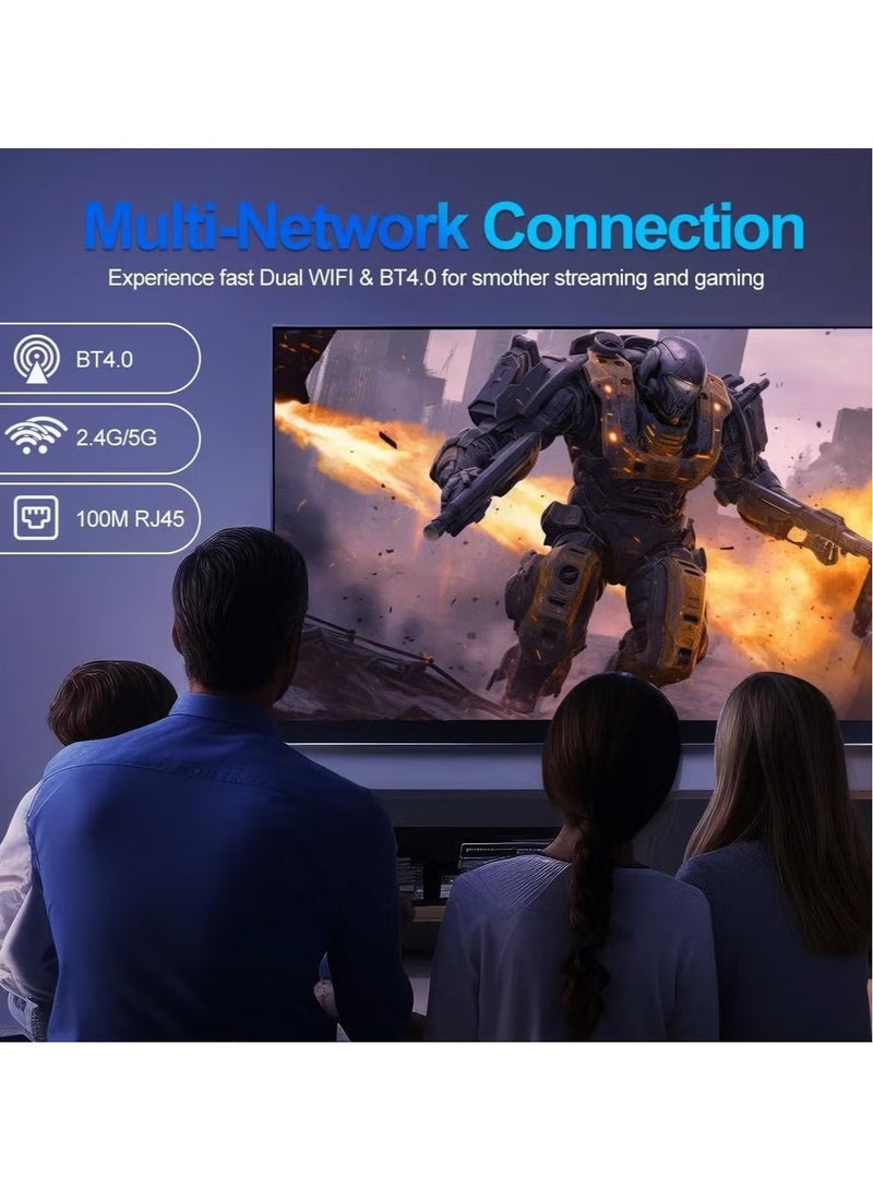 MX10 Android 13  Smart TV Box – 4GB RAM, 64GB Storage, 2.4G/5G WiFi, 4K HD Output, Set-Top Box with Remote – Seamless Streaming  Entertainment Android TV Box - Image 4