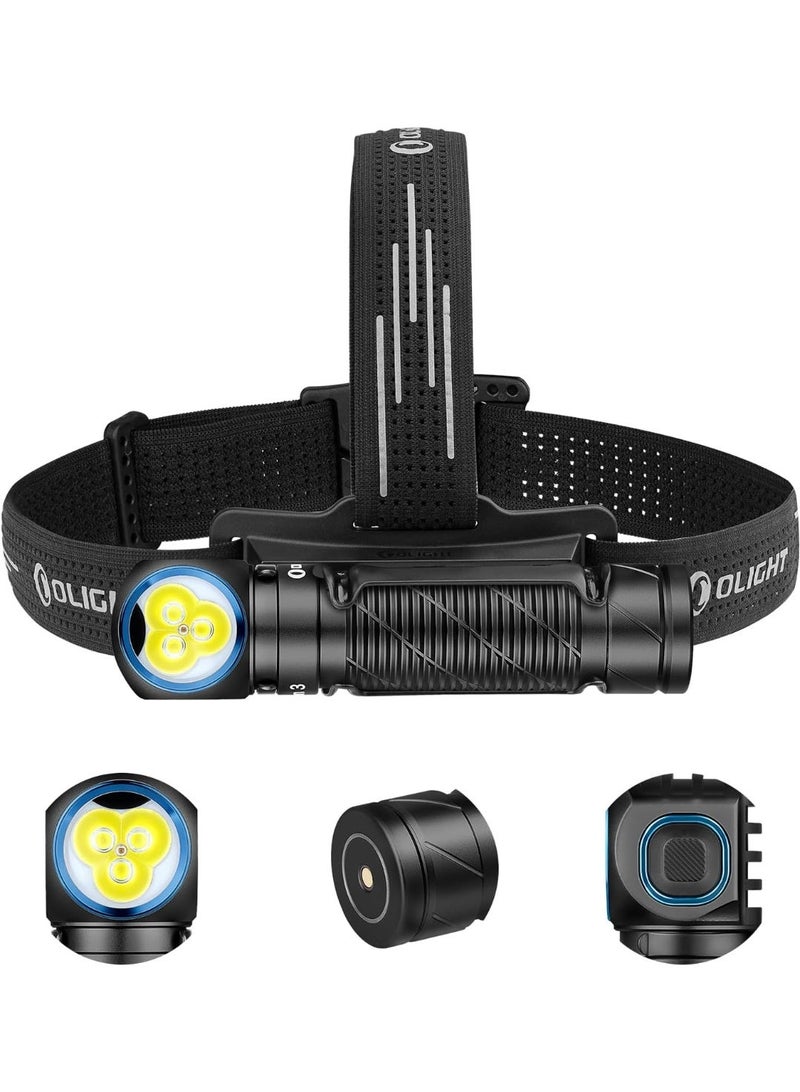 OLIGHT Perun 3 Rechargeable Headlamp Flashlight, 3000 Lumens LED Headlight with Red Light, Waterproof Head Lamp with Headband for Outdoor Camping, Hiking, Working(Black) - Image 1
