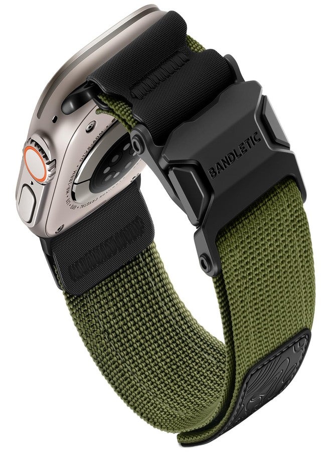 Bandletic سوار Bandletic متوافق مع ساعة Apple Watch Ultra 2، سوار بمشبك مغناطيسي مصمم لساعة Apple Watch iWatch مقاس 49 مم (Ultra3 Ultra)، 46 مم (Series 11 10)، 45 مم (9/8/7)، 44 مم (SE3/SE2/SE/6/5/4)، 42 مم (3/2/1). - Image 1