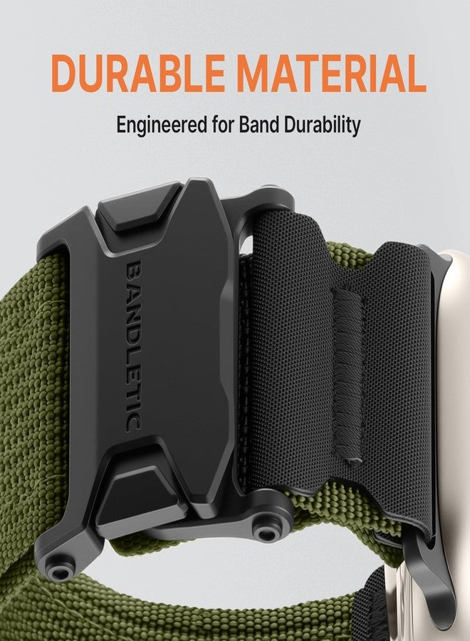 Bandletic سوار Bandletic متوافق مع ساعة Apple Watch Ultra 2، سوار بمشبك مغناطيسي مصمم لساعة Apple Watch iWatch مقاس 49 مم (Ultra3 Ultra)، 46 مم (Series 11 10)، 45 مم (9/8/7)، 44 مم (SE3/SE2/SE/6/5/4)، 42 مم (3/2/1). - Image 5