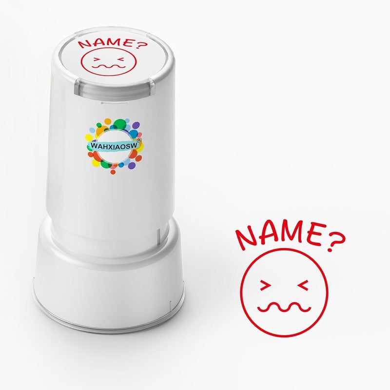 WAHXIAOSW Self-Inking Name Stamp for Teachers, Hand Stamps for Events and Classrooms, Greeting Cards, Loyalty Cards, and Scrapbooks - Image 1