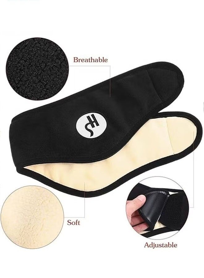 Generic Cotton Sleep Mask  with Soundproof Ear Covers & Earplugs Set - Adjustable Comfortable Sleeping Eye Mask for Uninterrupted Rest, Noise Reduction Ear Protection, Essential Travel Accessory (Black)  - Image 5