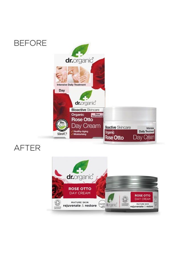 dr.organic Rose Otto Day Cream | Hydrates and Rejuvenates, Supports Healthy-Aging, Natural, Certified Organic, Paraben & SLS-Free, 50 mL / 1.7 fl oz - Image 5