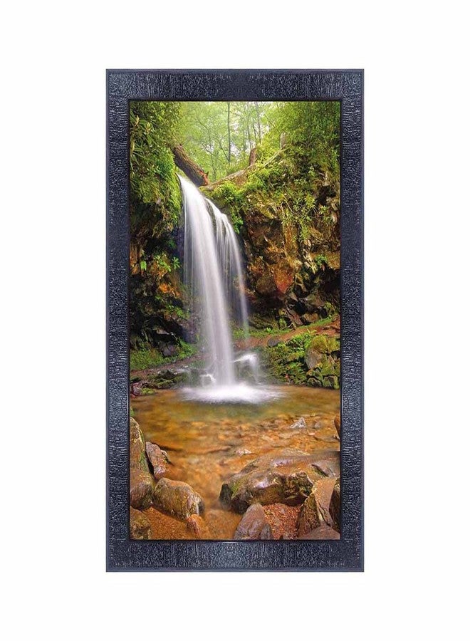 pnf Poster And Frames Vastu Waterfall Landscape Scenery Wooden Photo Frame With Acrylic Sheet | Living Room, Bedroom | Home Decoration | Best Gifting Option (10x14inch Multicolour,Synthetic) 1706 - Image 1