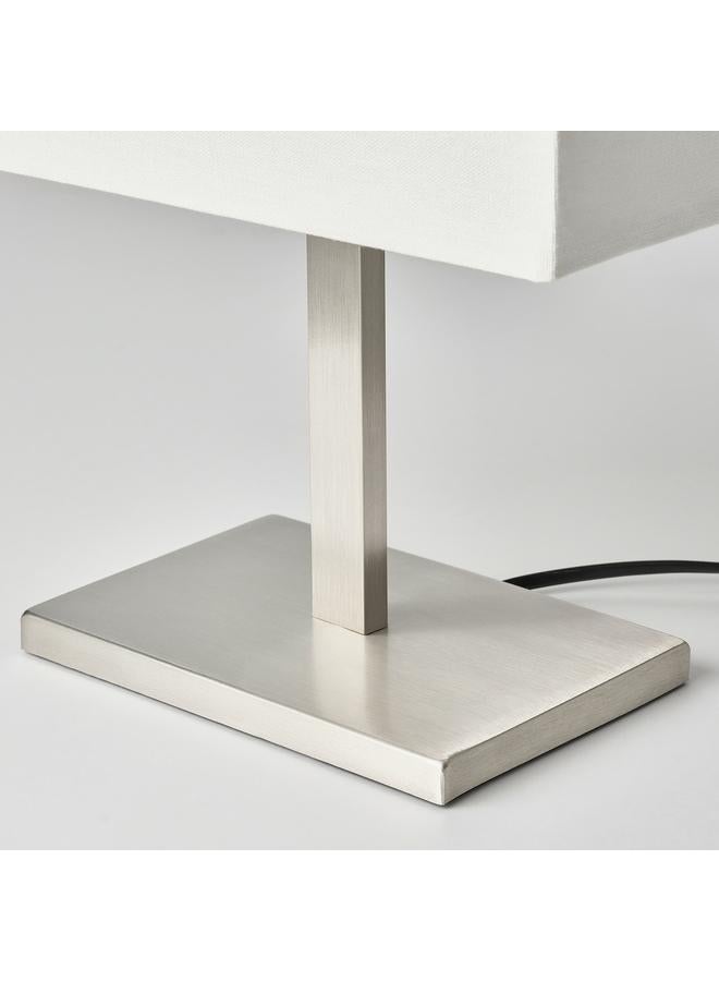 زبون مصباح طاولة، مطلي بالنيكل/أبيض، 36 سم - Image 3