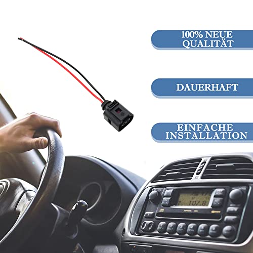 HiSport 2 Pin Temperature Sensor Wiring Harness Connector - Compatible with Auddi A4 A6 A8 Q5 Q7 Replace# 1J0973702 - Image 4