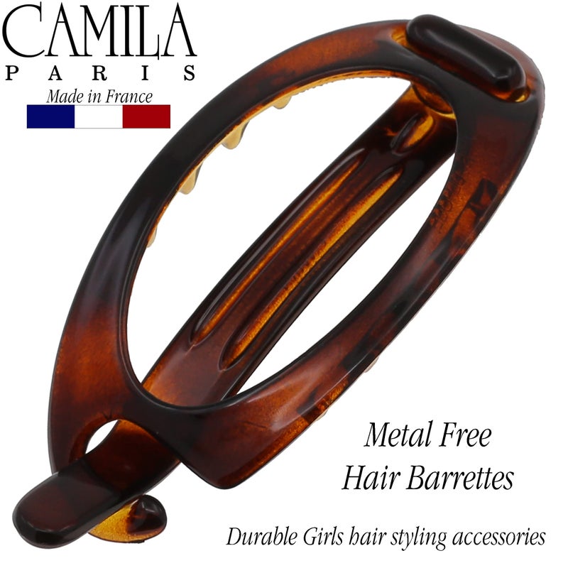 Camila Paris CP2316 French Hair Barrette Clip, Flexible Ponytail Holder No Metal Parts, Strong Hold Grip Hair Clips for Women, No Slip and Durable Styling Girls Hair Accessories, Made in France - Image 3
