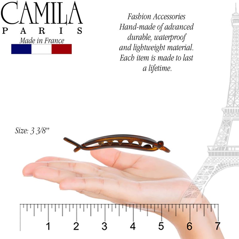 Camila Paris CP2316 French Hair Barrette Clip, Flexible Ponytail Holder No Metal Parts, Strong Hold Grip Hair Clips for Women, No Slip and Durable Styling Girls Hair Accessories, Made in France - Image 4