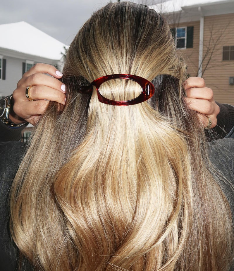 Camila Paris CP2316 French Hair Barrette Clip, Flexible Ponytail Holder No Metal Parts, Strong Hold Grip Hair Clips for Women, No Slip and Durable Styling Girls Hair Accessories, Made in France - Image 2