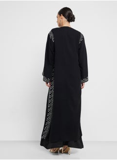 hayas closet Embroidered Flared Sleeve Abaya  - Image 2