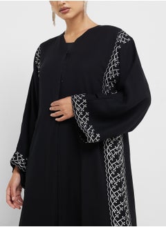 hayas closet Embroidered Flared Sleeve Abaya  - Image 3