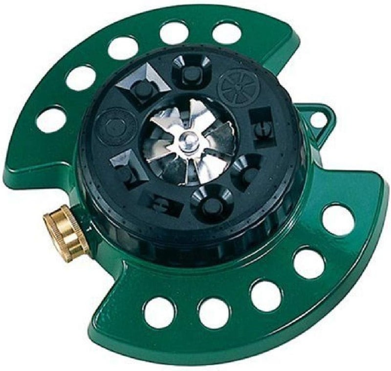 Dramm Metal Base Green 15024 ColorStorm 9Pattern Turret Sprinkler with HeavyDuty Meta - Image 1