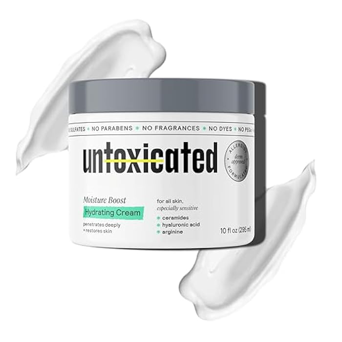 Untoxicated Moisturizing Cream - Facial Moisturizer & Body Cream for Sensitive Skin and NEA Approved for Eczema Relief - Ceramides & Hyaluronic Acid with No Common Irritants - Image 1