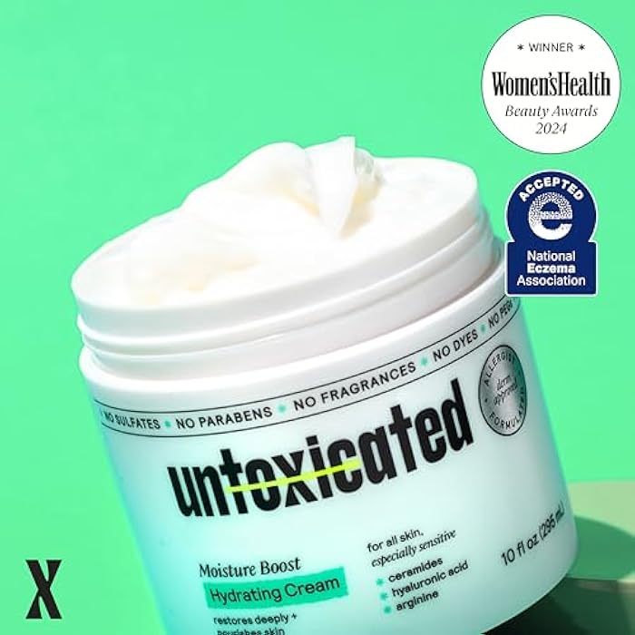 Untoxicated Moisturizing Cream - Facial Moisturizer & Body Cream for Sensitive Skin and NEA Approved for Eczema Relief - Ceramides & Hyaluronic Acid with No Common Irritants - Image 3