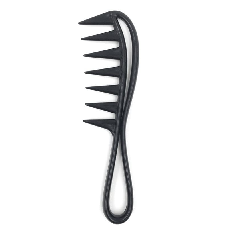 Faigy Wide Tooth Detangling Comb Shower Flexible Comb Wide Spacing Teeth Comb Anti-Static Detangling Shampoo Comb for Long, Thick, Curly, Wet, Dry and Most Hair Types Black - Image 1