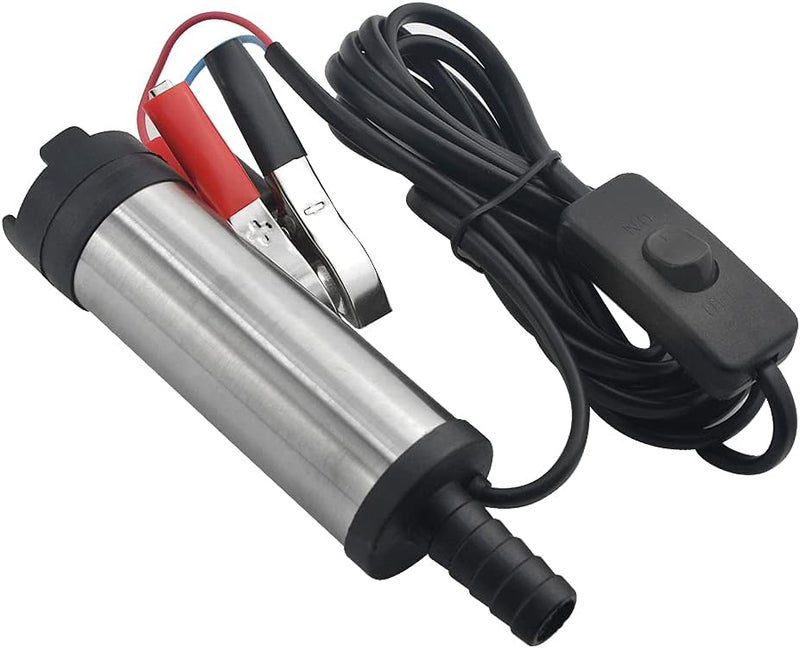WMYCONGCONG 12V Stainless Steel Diesel Fuel Transfer Pump - Submersible Oil and Water Pump for Automotive, Farm, and Marina Use - Image 1