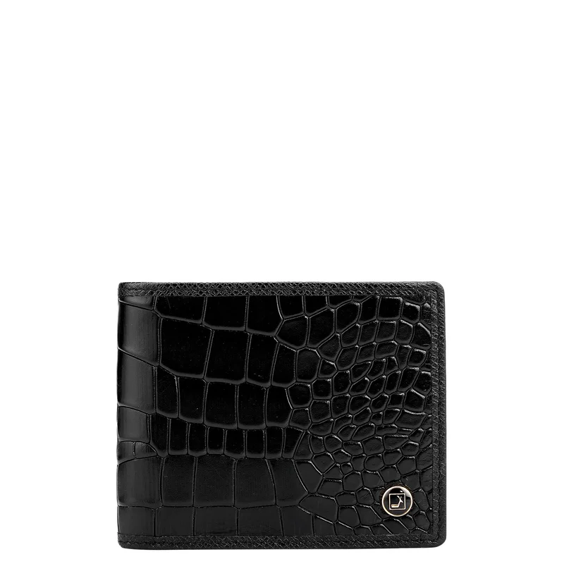 دا ميلانو محفظة جلدية سوداء للرجال