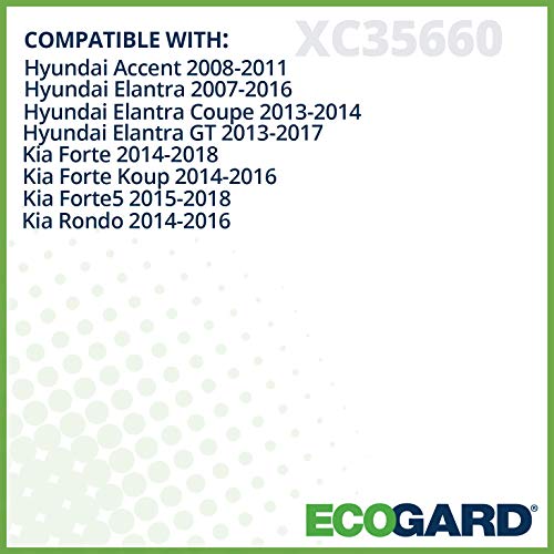 ECOGARD XC35660 Cabin Air Filter Fits 2011-2016 Hyundai Elantra, 2014-2018 Kia Forte, 2008-2011 Hyundai Accent, 2014-2017 Elantra GT, 2014-2018 Kia Forte5, 2013 Hyundai Elantra Coupe - Image 3