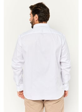 Jules Men Regular Fit Solid Long Sleeves Casual Shirt, White  - Image 4