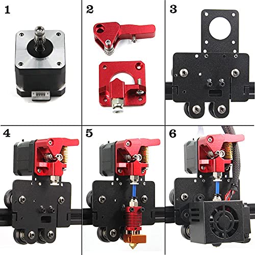 Befenybay Upgrade Direct Dual Gear Extruder Support Kit Easy Print Flexible Filament for Creality Ender 5 /Ender 5 Pro/Ender 5 Plus 3D Printer (Plate -Dual Gear) - Image 3