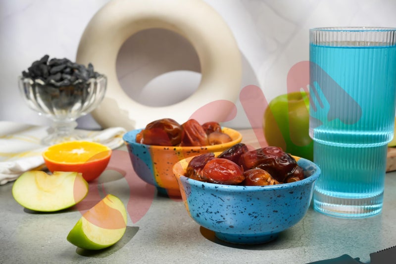 Oicia Hand Painted Ceramic Cereal Bowls Set - Ceramic Bowls for Soup, Salad, Dessert, Oatmeal and Breakfast - Dishwasher & Microwave Safe - 150 Ml 10 CM - Dinner Bowls for Eating (Multi, 2 Pc) - Image 1