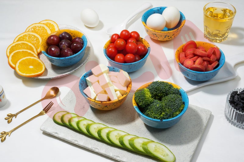 Oicia Hand Painted Ceramic Cereal Bowls Set - Ceramic Bowls for Soup, Salad, Dessert, Oatmeal and Breakfast - Dishwasher & Microwave Safe - 150 Ml 10 CM - Dinner Bowls for Eating (Multi, 2 Pc) - Image 5