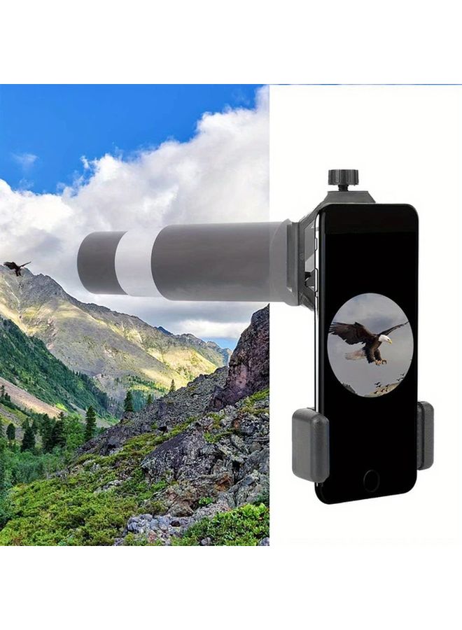 محول الهاتف الذكي الأسود للتلسكوبات والمناظير - حامل مشبك متين من مادة ABS - Image 5