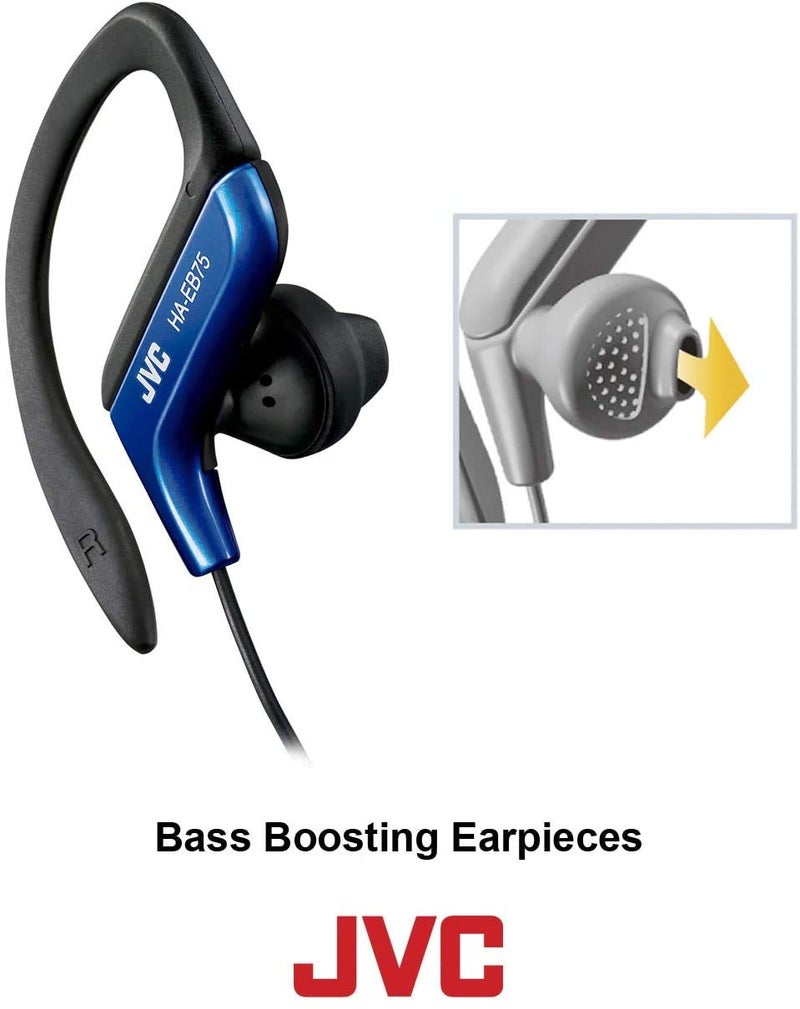 JVC HAEB75W Sports Clip Headphone, White, 1.60 x 4.40 x 3.90 inches - Image 3