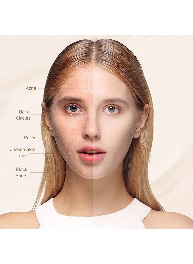 DETVFO Evanesce Soft Matte Cream Concealer, Waterproof Foundation, Full Coverage, Hydrating Long-Lasting Concealer, Moisturizing Contour And Brighten (01# Natural) - Image 3