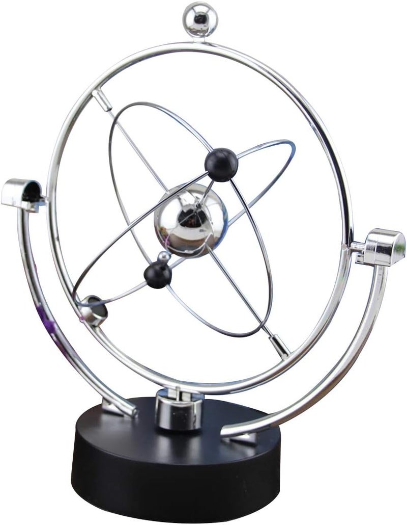 klarako Electronic Perpetual Motion Magnetic Swing Kinetic Art Asteroid Balance Balls Desk Decoration - Image 1
