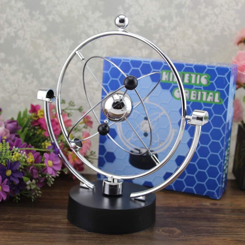 klarako Electronic Perpetual Motion Magnetic Swing Kinetic Art Asteroid Balance Balls Desk Decoration - Image 2