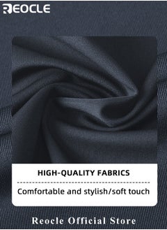 REOCLE Men's Business Slim Fit Shirt Official Long Sleeve Stretch Dress Shirt Wrinkle-Free Regular Fit Button Down Shirts  - Image 3