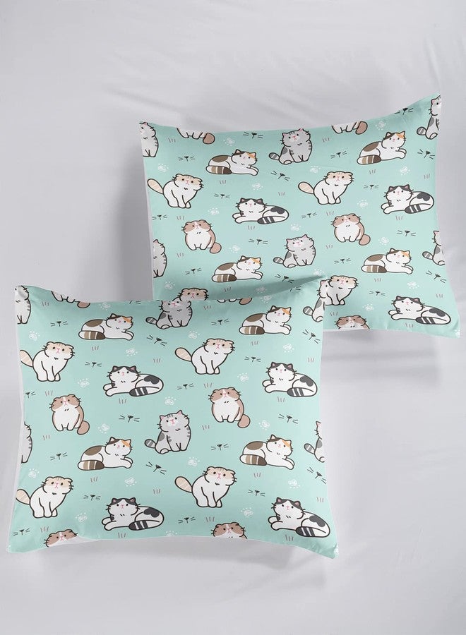 AILONEN Cat Fitted Sheet, Cat Themed Bed Sheets for Girls Kids, Twin Sheet Set, Bedding Decor Set (1 Fitted Sheet and 2 Pillow Case, 3 Piece) - Image 5