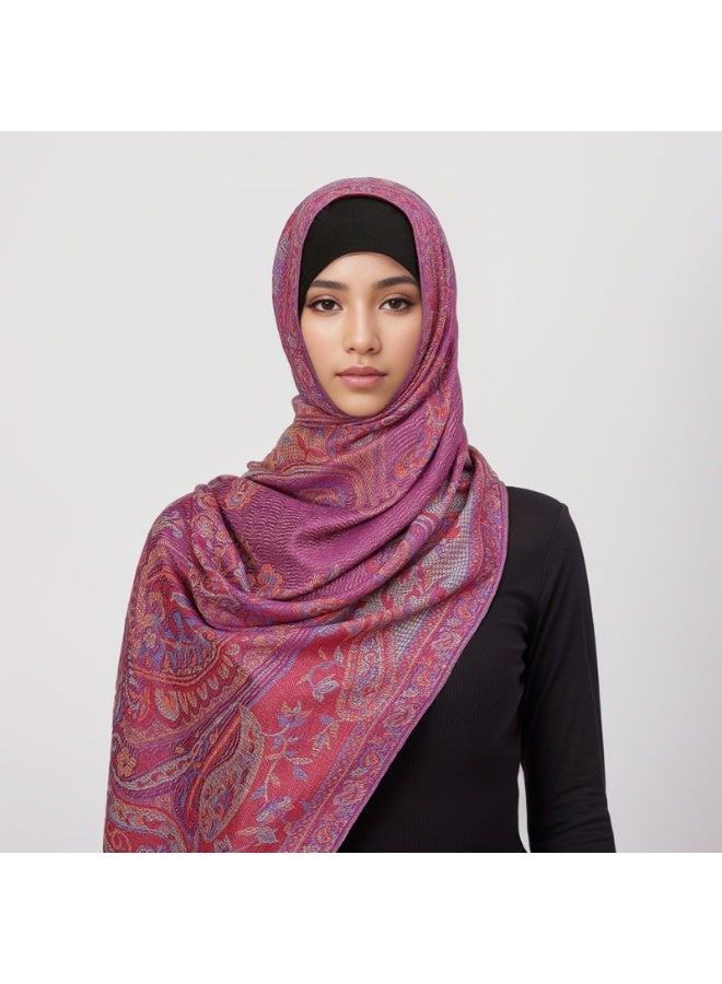 Anna Cashmere Feel Versatile Cape Scarf Wrap - Image 4