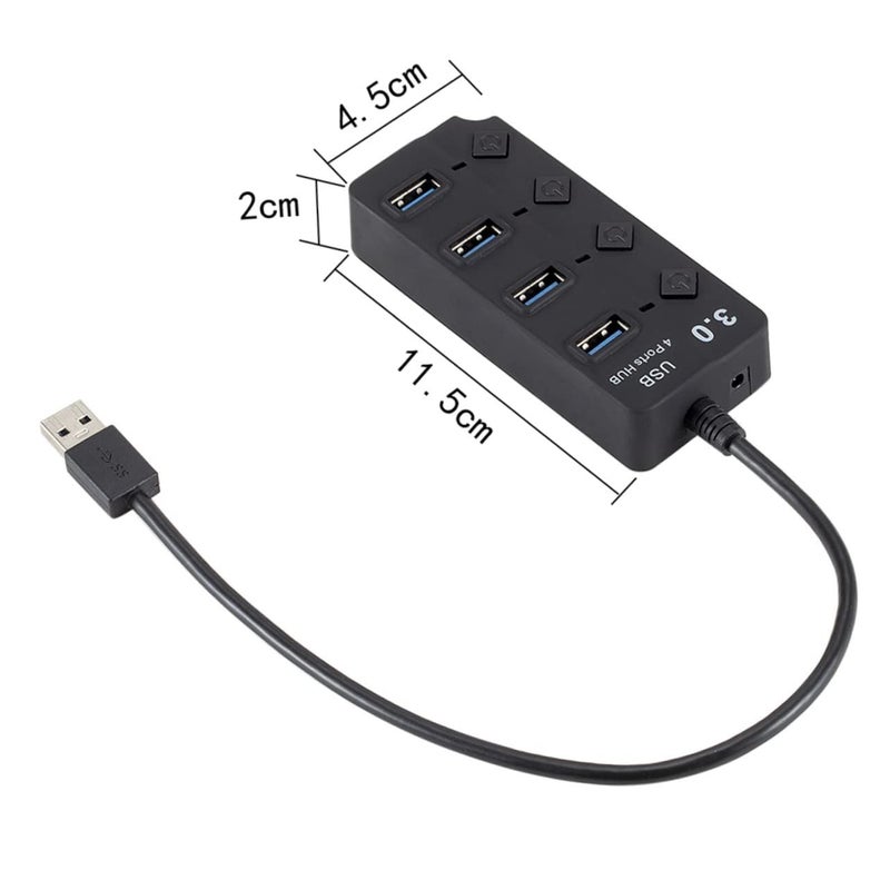USB Splitter Hub 4 Ports for Laptop Computer Charging Smart Phone Tablet - Image 3