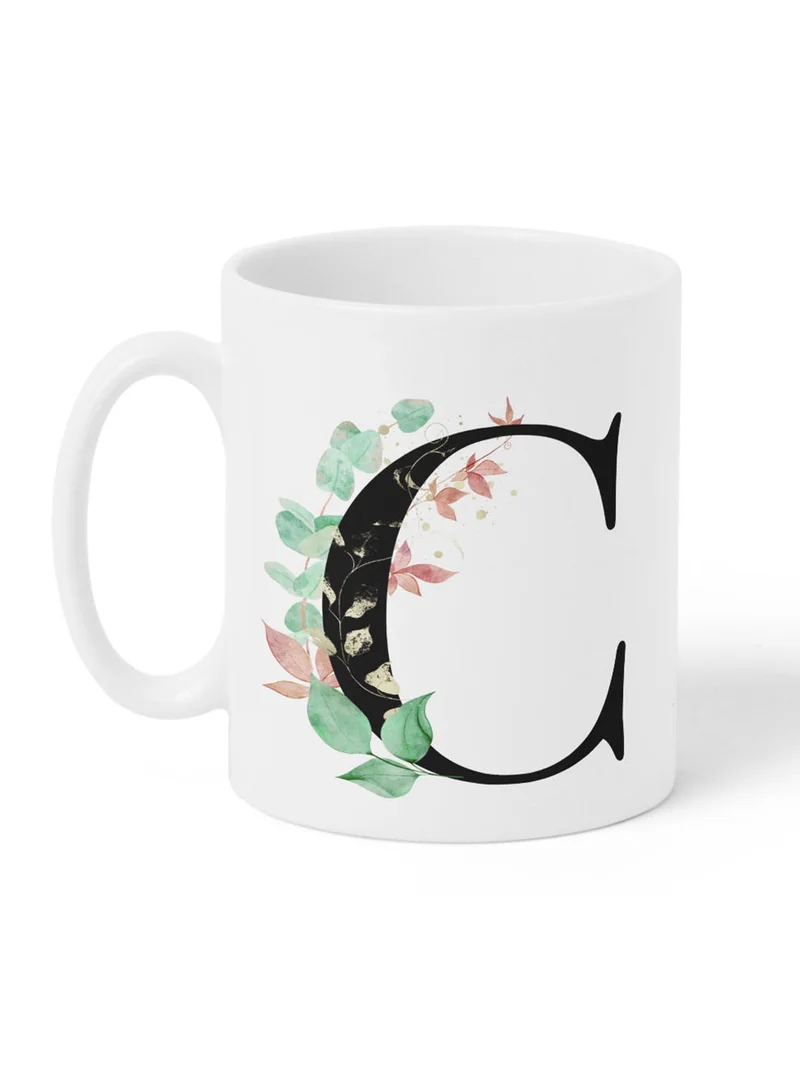 لوحة كوب سيراميك  أونصة بتصميم حرف  على الجانبين