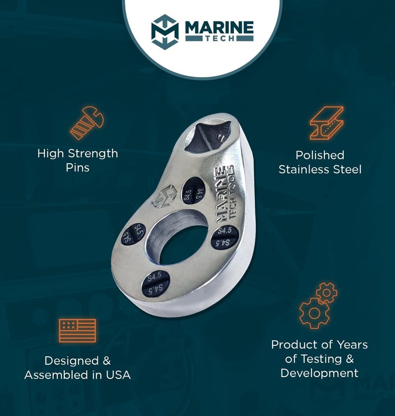M Marine Tech Tools Marine Tech Tools 32mm Yamaha Tilt Trim Spanner Wrench (AMT0006), Outboard Trim Tilt Pin Wrench, Trim Caps fit all SHOWA manufactured Units, Yamaha, Honda, Evinrude - Image 5