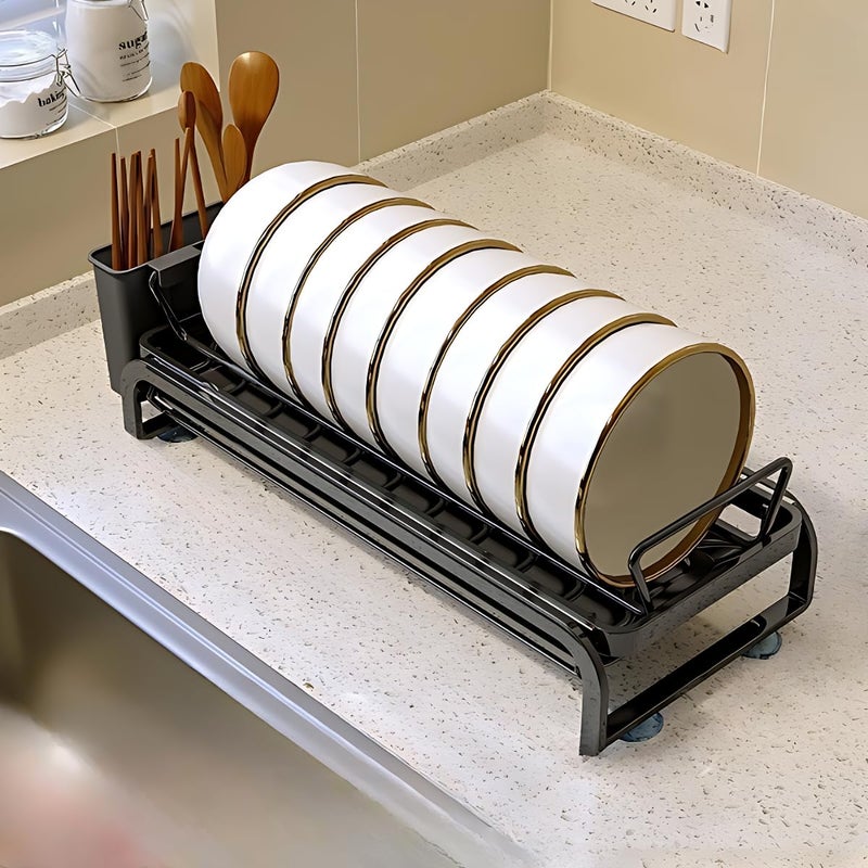 Breewell Metal PullOut Kitchen Cabinet Organizer Rack Adjustable Dish Storage with Sliding Rails 13 Tier Multicolour - Image 1