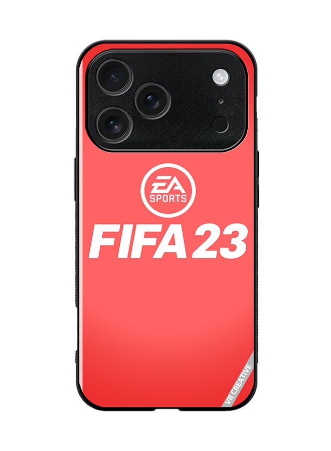 VR CREATIVE Protective Case Cover For Apple iPhone 17 Pro Fifa 23 Red Ea Design Multicolour