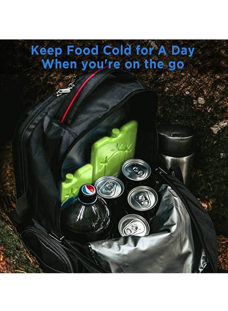4 Pcs Ice Packs for Lunch Box, Reusable Ultra Thin Freezer Packs, Long Lasting for Coolers, Cooler Bag for Work, School, Picnic. Keep Food Fresh, Lightweight Design for Easy Carrying (Green)  - Image 3