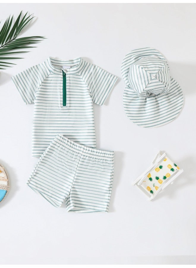 Generic Children And Infants Suit Summer Western-style Fashionable Sea Starfish Baby Body Clothes With Same Style Hat-Color:LD002-Size:2-3Y  - Image 1
