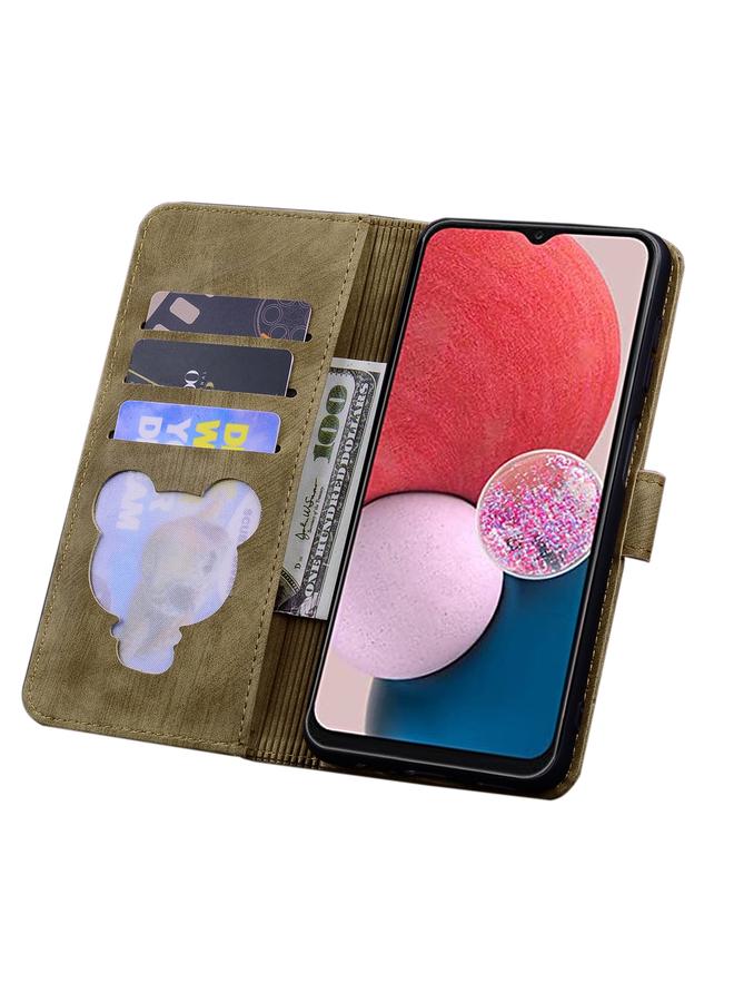 اس-توب جراب لهاتف Samsung Galaxy A15 مصنوع من الجلد المنقوش برسومات قطة ساكورا الكرتونية - Image 4