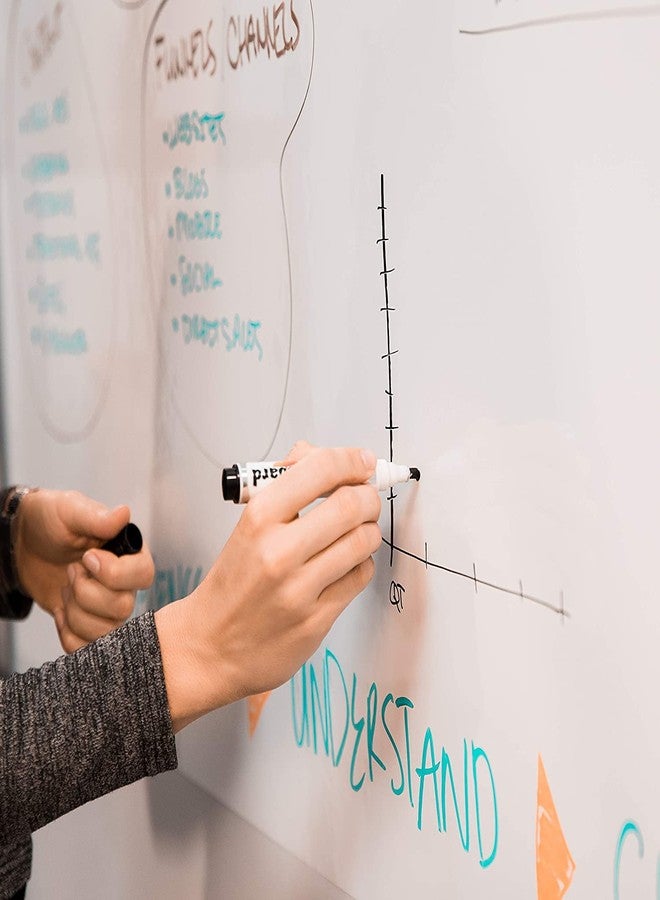 ERATO ملصق حائط سبورة بيضاء قابل للإزالة من إراتو للمنزل والمدرسة والمكتب والجامعة والمطبخ والأطفال (مصنوع من كلوريد البولي فينيل (PVC) (24 × 50 بوصة (عبوة من قطعتين)) - Image 3