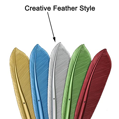 Maydahui 20 PCS Feather Rollerball Pen Artificial Wing Pens Creative Desktop Decoration Black Ink 5 Colors for Office School Teachers Students - Image 3