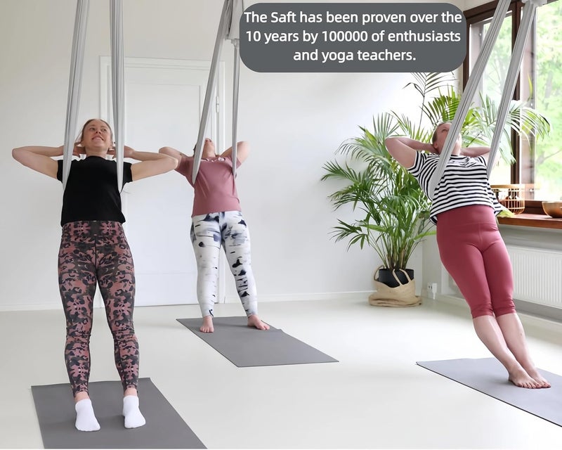 Flife F.Life Aerial Yoga Hammock 5.5 Yards Premium Silk Fabric Swing for Antigravity Inversion - Image 3
