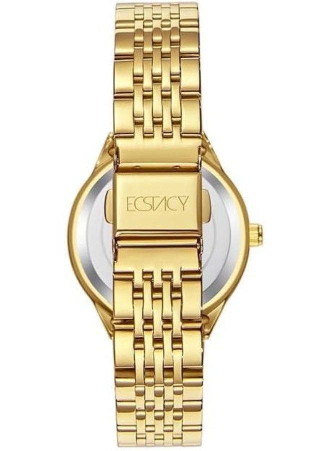 ECSTACY Women's 2035 Movement Watch, Analog Display and Stainless Steel Strap - E23517-GBGS, Gold - Image 3