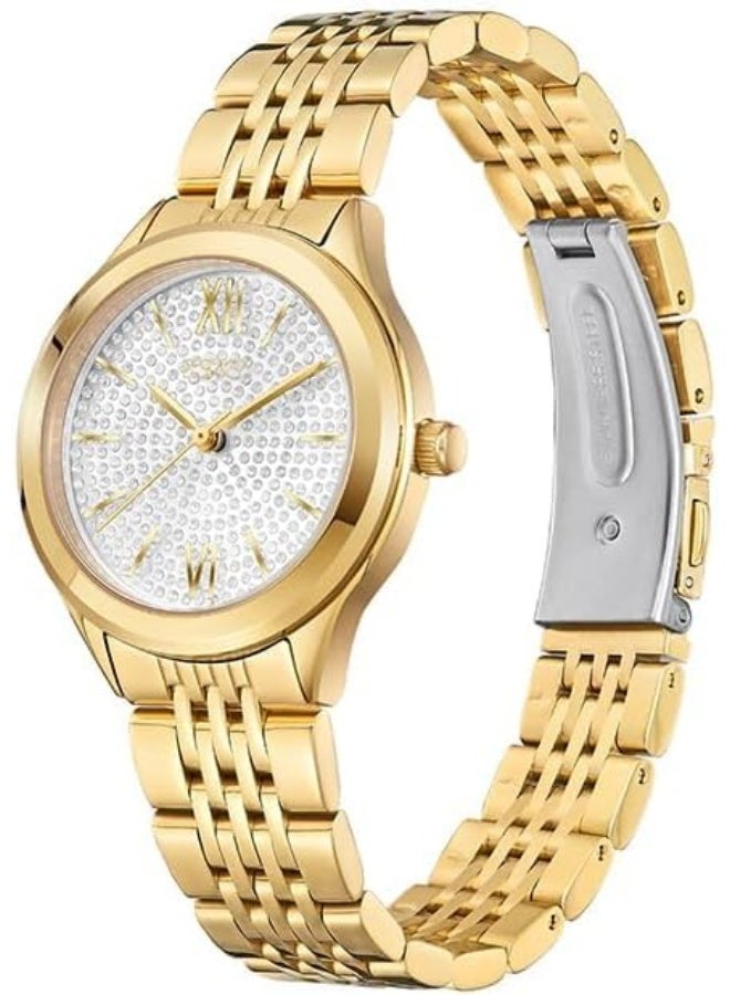 ECSTACY Women's 2035 Movement Watch, Analog Display and Stainless Steel Strap - E23517-GBGS, Gold - Image 2