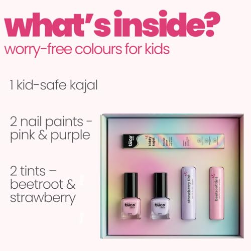 Tuco® Kids Makeup Box for Kids Girls | Organic Safe Makeup Kit | Return Birthday Gift for 4-15 Yrs | Travel Friendly & Cruelty-Free - Image 5